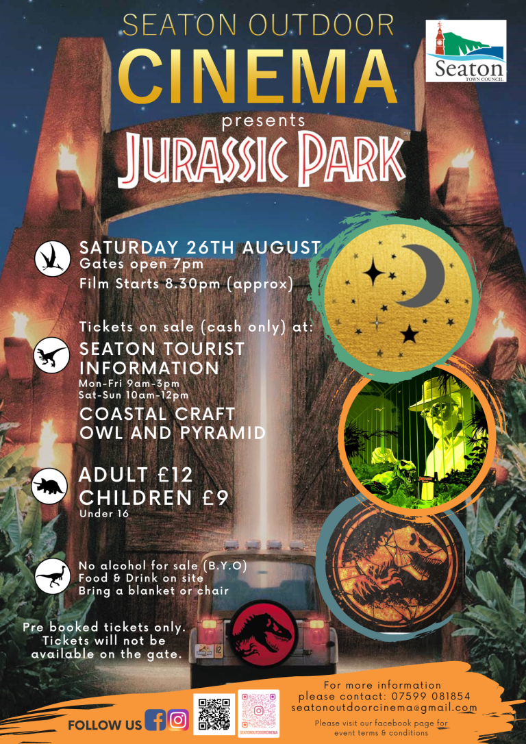 Seaton Outdoor Cinema Jurassic Park Seaton Devon